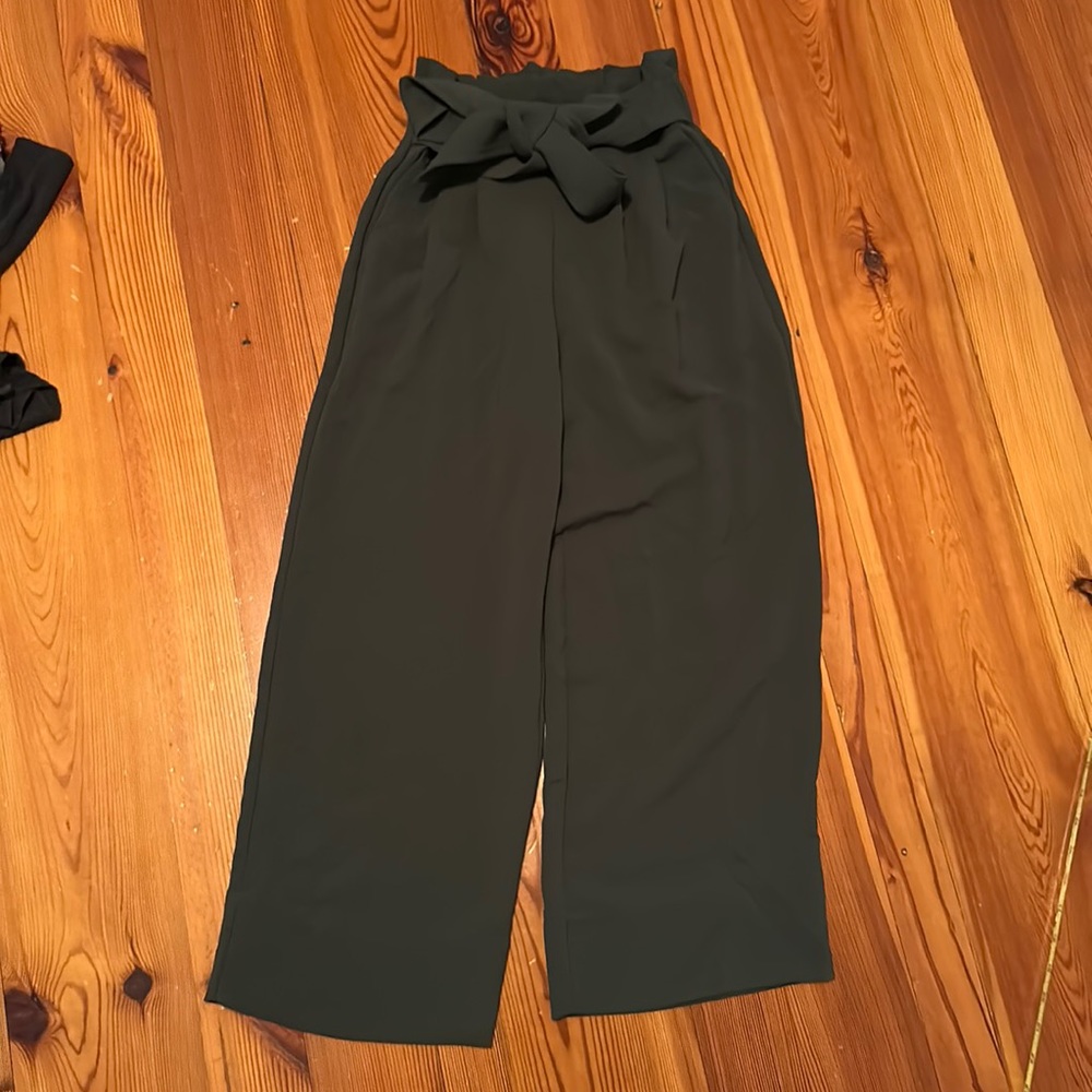Madewell Forrest green paper bag dress pants size XXS 24”